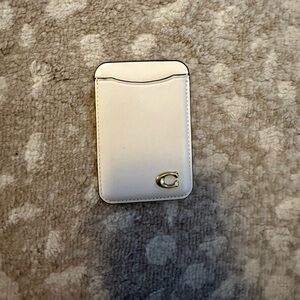 Coach Tabby Magnetic Phone Card Holder in Chalk